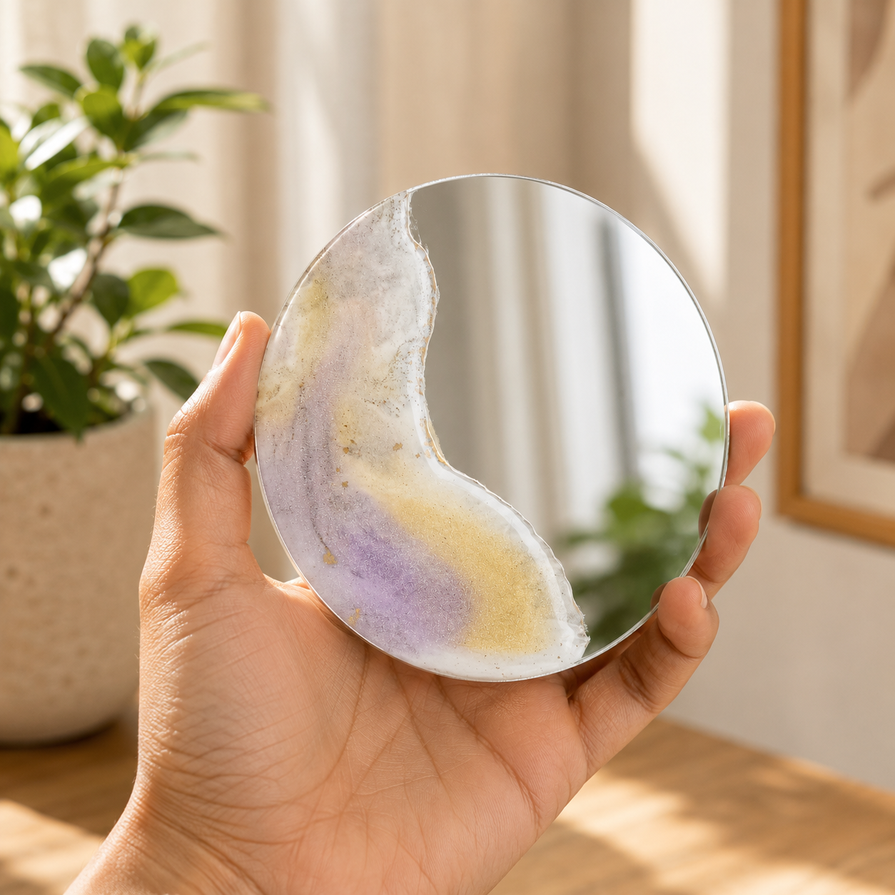 Lavender Artistic Mini Vanity Mirror