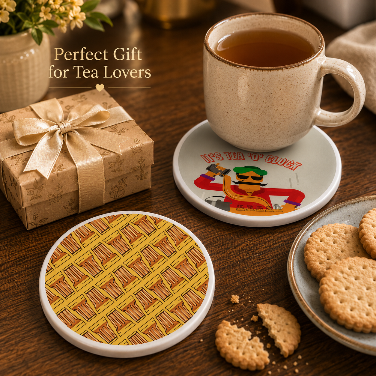 Tea mania & tea O'clock coaster