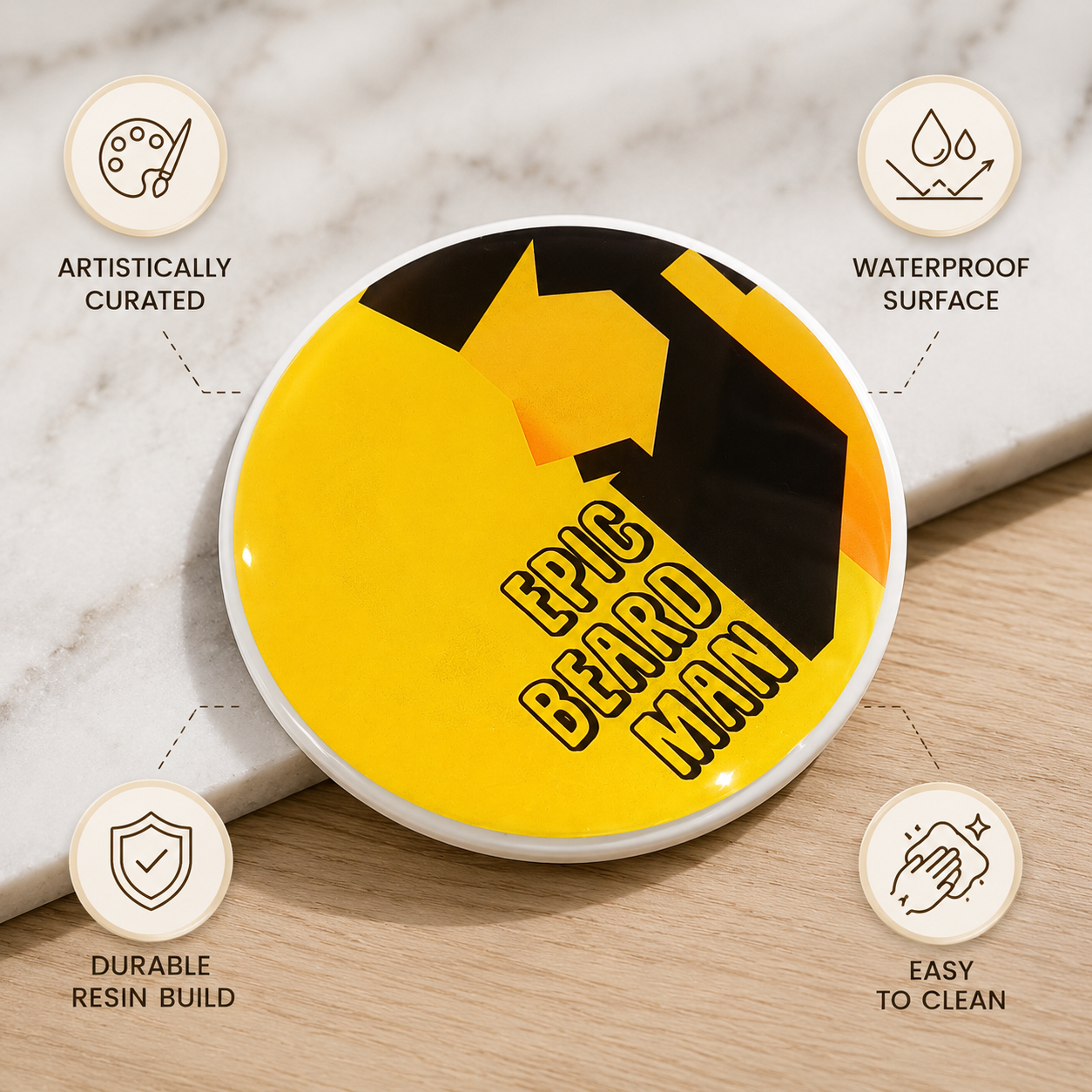 Epic Beard Man Coaster