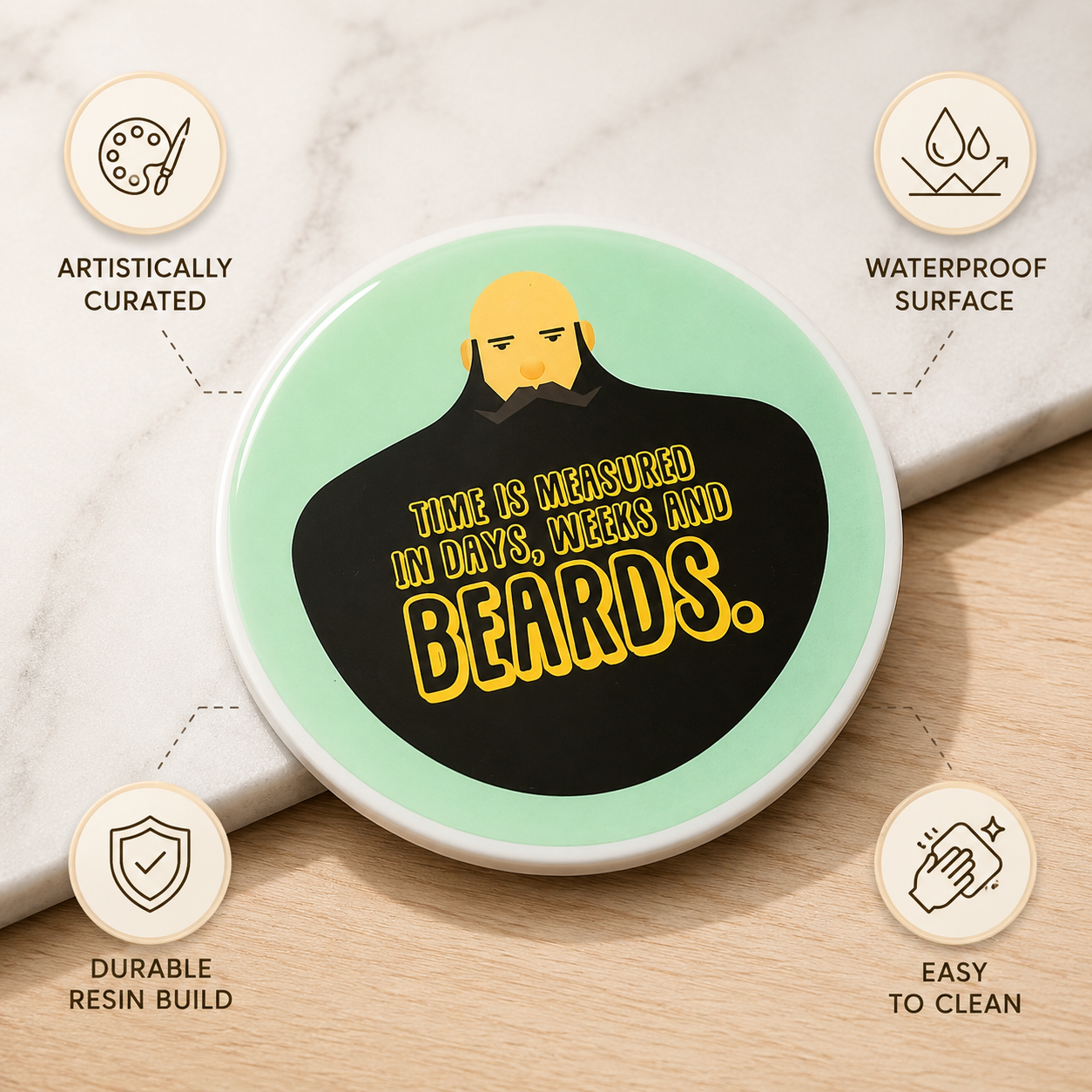 Days, weeks & Beard Coaster