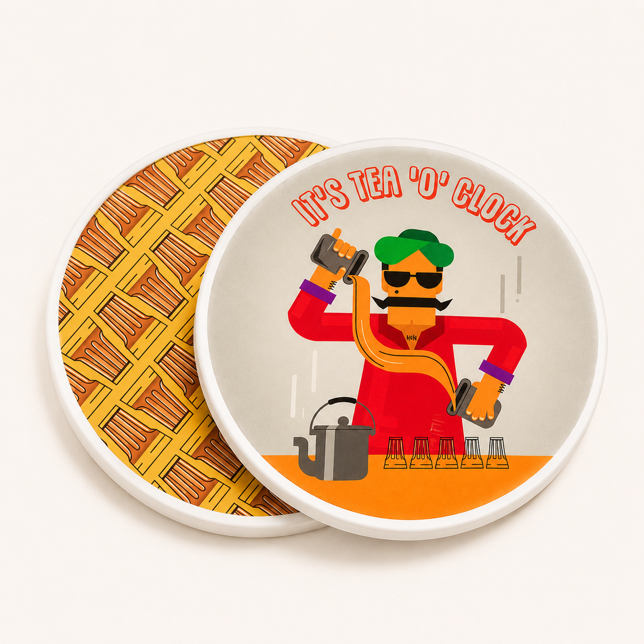 Tea mania & tea O'clock coaster