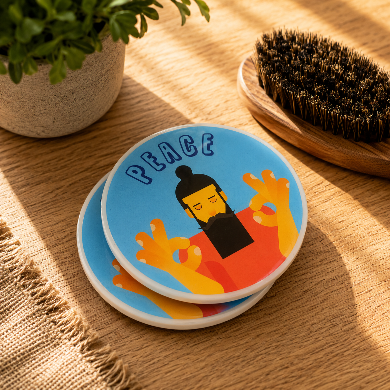 Peace Beard Coaster