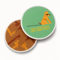 Sit happens & paw squad coaster