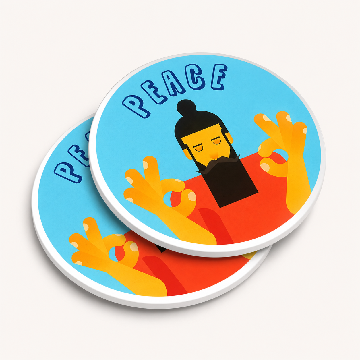 Peace Beard Coaster