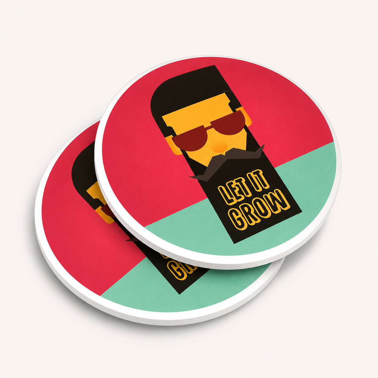 Let it grow Beard Coaster