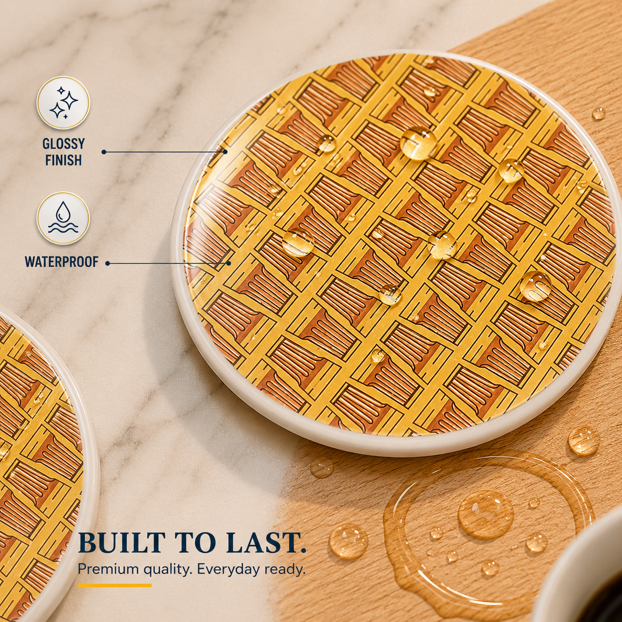 Chai gossip coaster