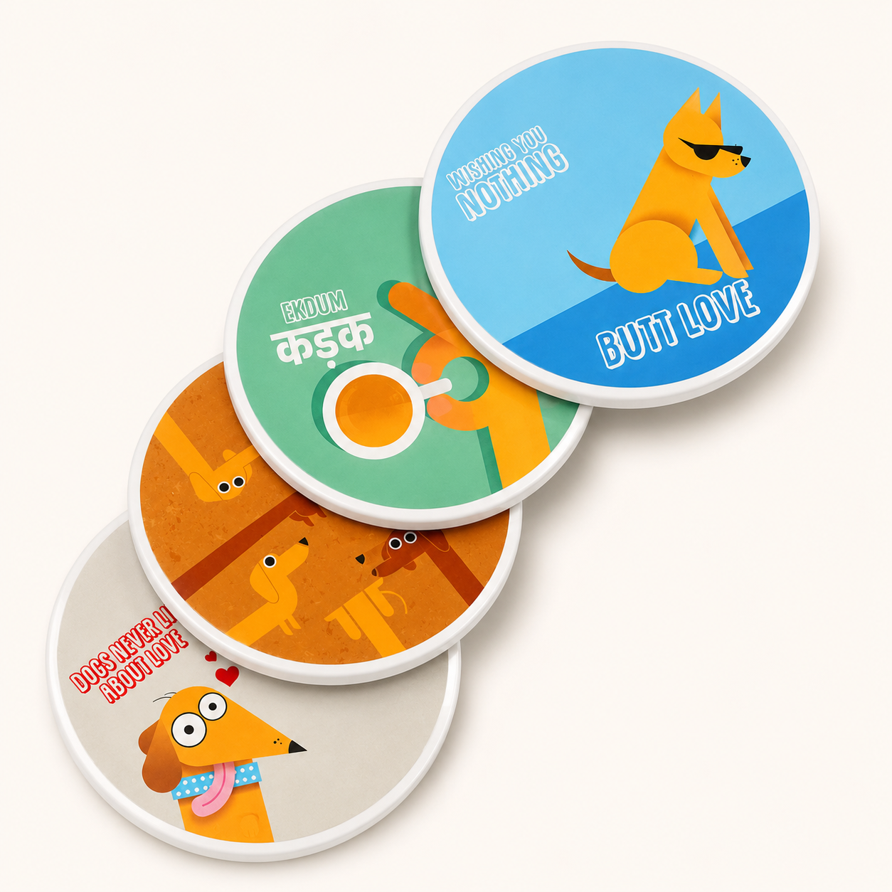 Woof touch dog coaster