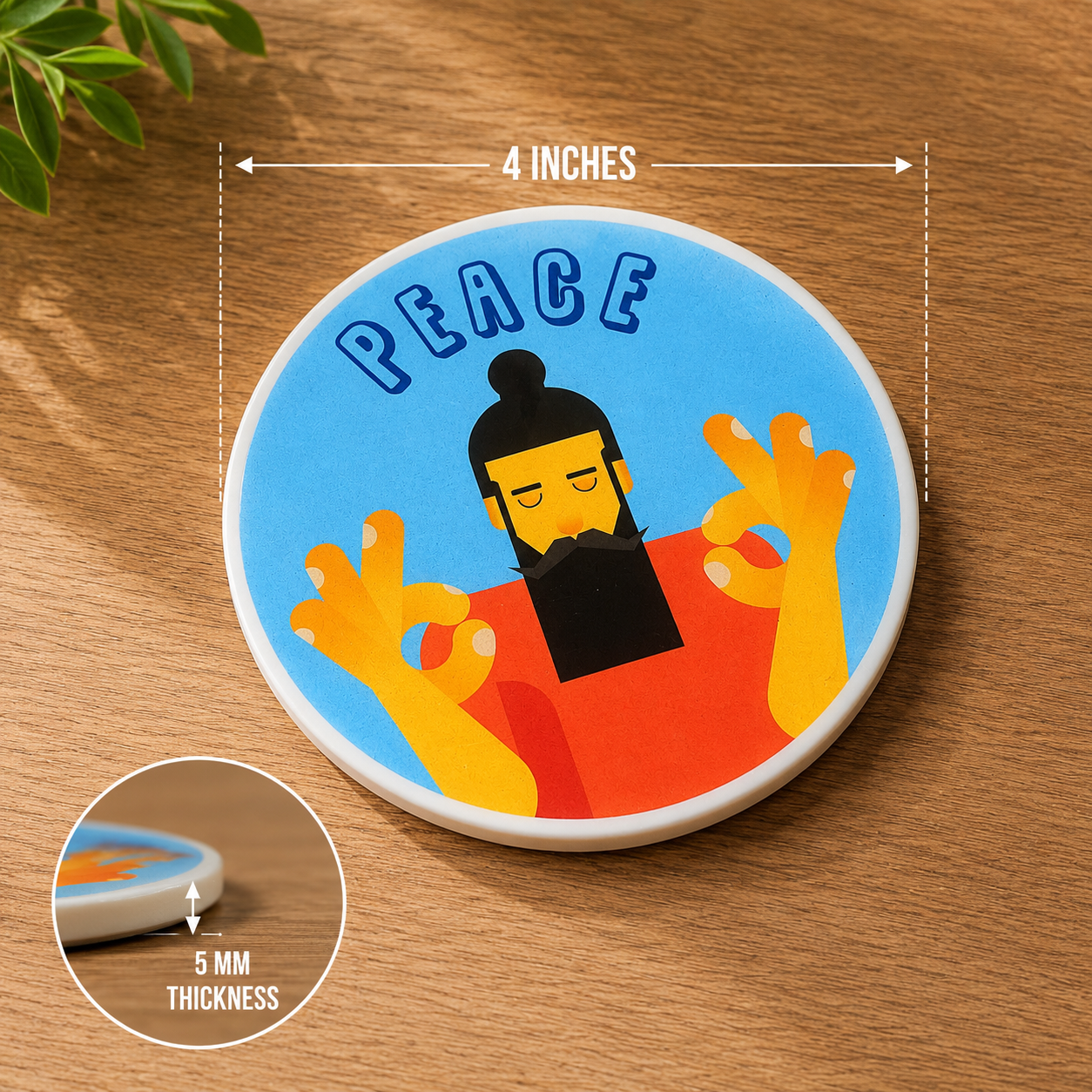 Peace Beard Coaster