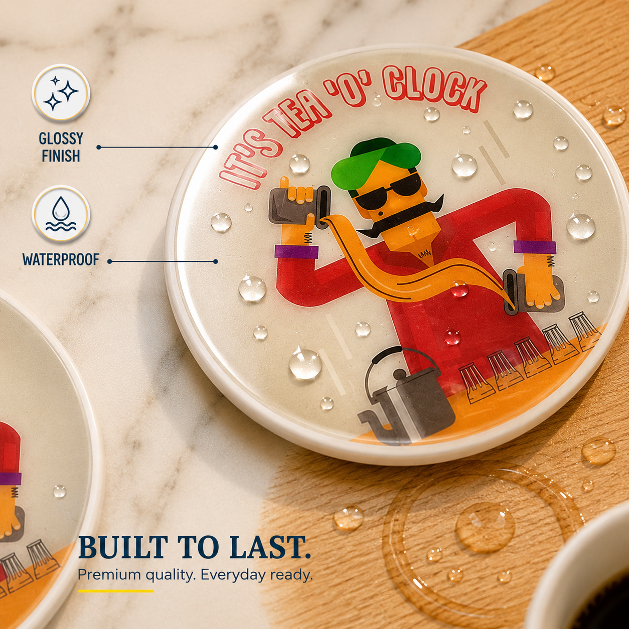 Tea mania & tea O'clock coaster